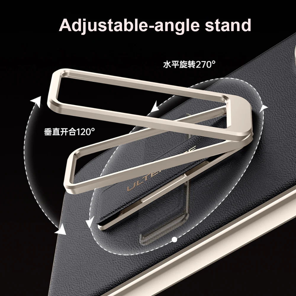 Luxury Gradient PU Leather Phone Case with Kickstand Wristband and Full Camera Lens Cover
