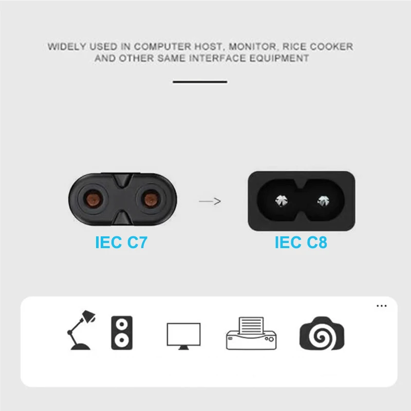 EU 전원 코드 유로 유럽 전원 케이블 리드 라인 EU 플러그 CEE 7/16 - IEC 60320 C7 8자형 전원 코드 (PS5, PS4, Xbox, HDTV용)