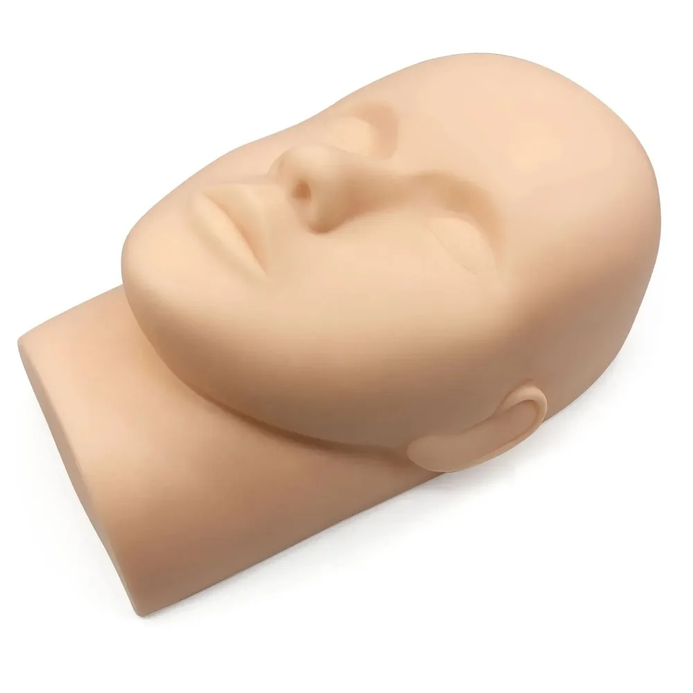 속눈썹 연장 트레이닝 헤드 & 속눈썹 팩 메이크업 연습 모델 가짜 마네킹 헤드 속눈썹 연장 연습용 용품