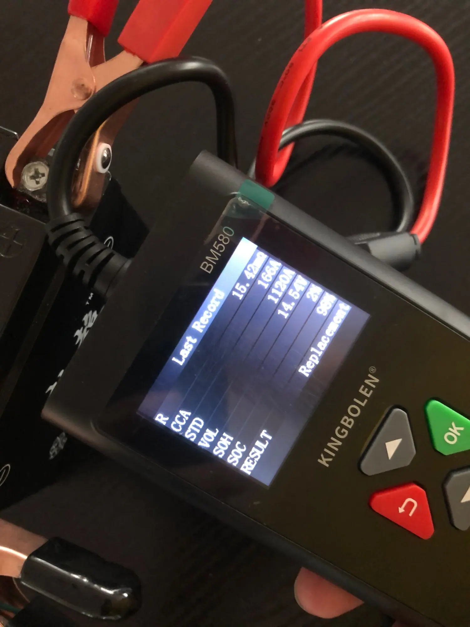 Отзыв о товаре Автомобильный тестер батареи KINGBOLEN BM580 12V 6V CCA Circut тестер Cranking зарядка инструменты BM550 Автомобильный анализатор батареи от пользователя C***r