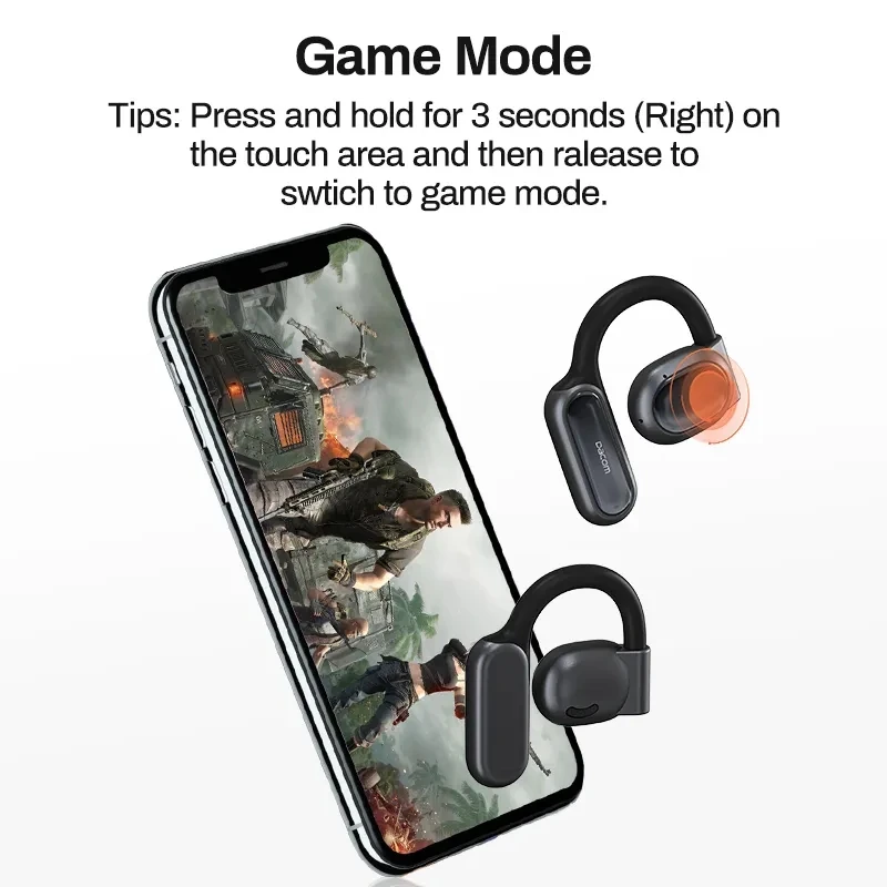 DACOM H11 Bluetooth Earphones Non in Ear True Wireless Dual Ear Hanging Open Microphone Noise Cancelling OWS with Hifi Sound