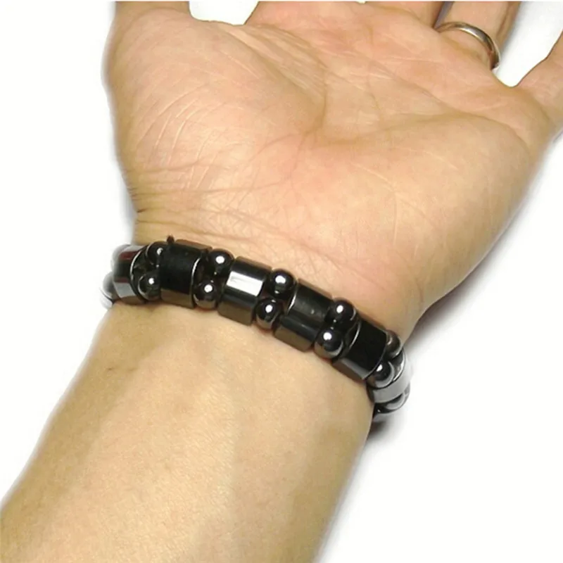 New Weight Loss Round Black Stone Bracelet Health Care Magnetic Therapy Bracelet 6