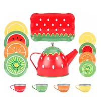 Simulation Tea Set Teapot Kitchen Afternoon Tea Pretend Play Toy Children's Play House Tableware Educational Toys For Girls Kids 2