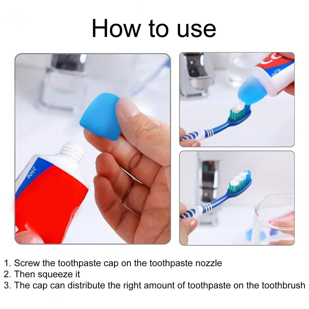 Toothpaste Squeezer Holder Reusable Automatic Closing Flower Shape Silica Gel Self Closing Toothpaste Cap 4