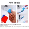 Toothpaste Squeezer Holder Reusable Automatic Closing Flower Shape Silica Gel Self Closing Toothpaste Cap 4