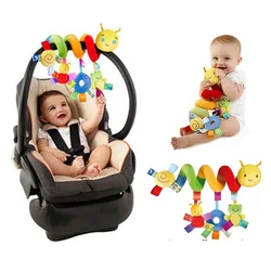 Good Quality Newborn Baby Rattles Plush Stroller Cartoon Animal Toys Baby Mobiles Hanging Bell Educational Baby Toys 0-24 Months