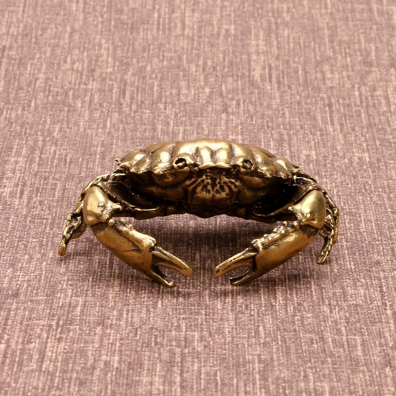 

Retro Handmade Brass Crab Decoration Wealth Comes from Every Direction Copper Crab Home Decoration Lucky Big Crab Holiday Gift