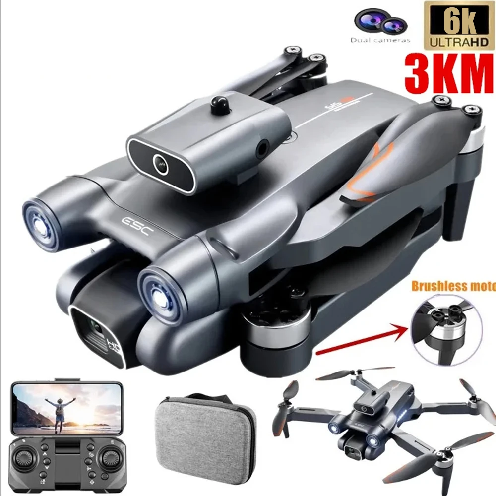 Profesional S1S Mini Drone 8K Hd Camera Evitamento Ostacoli Fotografia Aerea Quadcopter Pieghevole Senza Spazzole 3Km