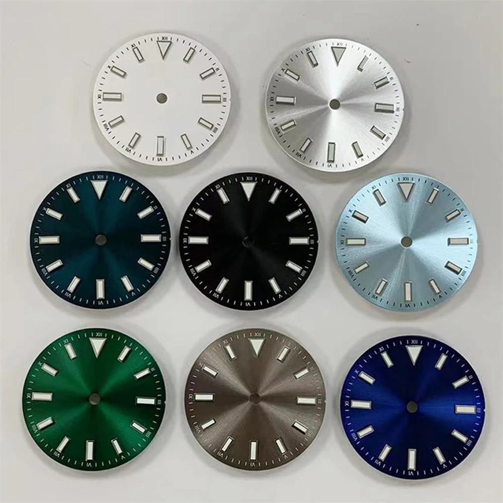 

28.5mm Watch Dial with Green Luminous Fits for NH35 ETA2836 Mingzhu 2813 Movement Watch Accessories