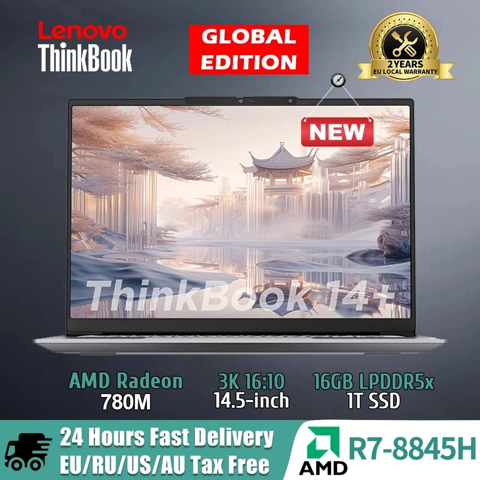Lenovo Laptop ThinkBook 14+ 2024 AI AMD Ryzen R7 8845H Radeon 780M