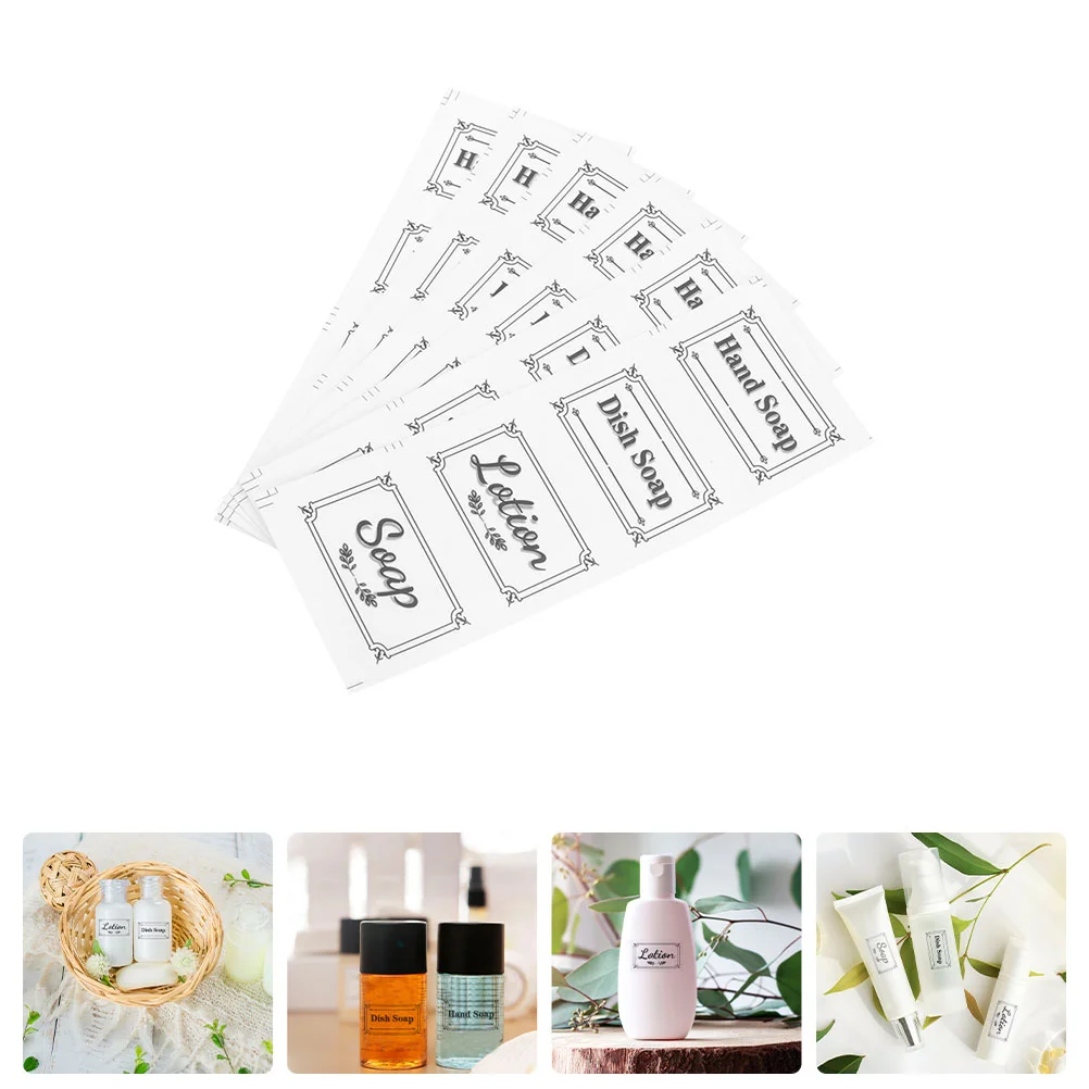 

12 Sets Label Sticker Shampoo Office Clear Stickers Dish Soap Pvc Self-Adhesive
