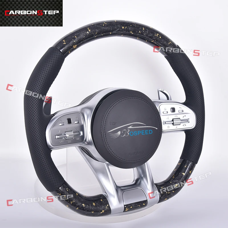 Aggiorna Il Volante A Led In Fibra Di Carbonio In Pelle Per Mercedes Benz W205 Amg W212 W213 Cla C300 W215 W203 Classe S Sl R230 Gl350