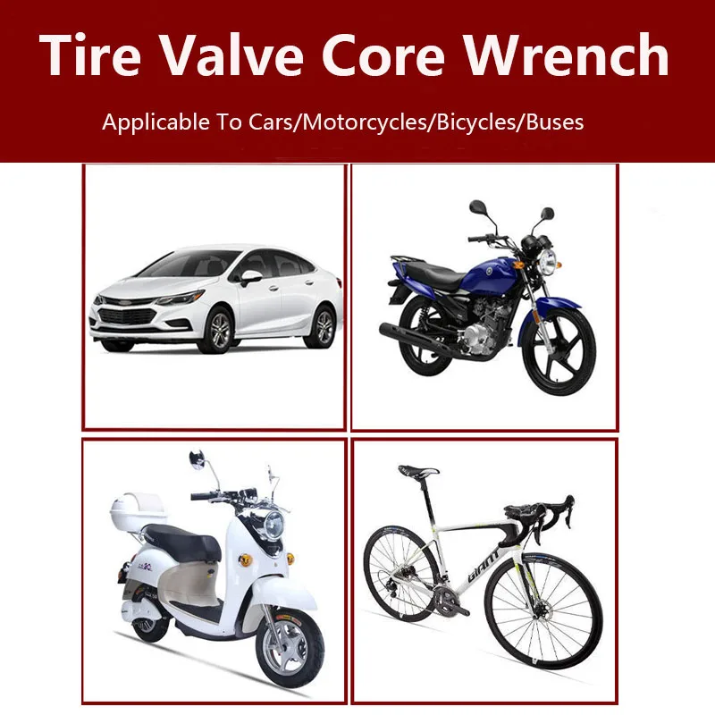 휴대용 타이어 밸브 코어 제거기 설치 도구 제거 도구 자동차 자전거 오토바이 타이어 수리 도구 렌치 드라이버