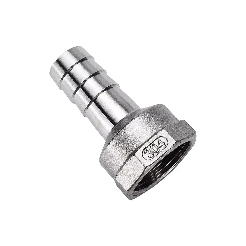 1/8" 1/4" 3/8" 1/2" 3/4" 1"-2" BSP Female 6 8 10 12 13 15 16-51 mm Hose Barb Pipe Fitting Connector Coupler 304 Stainless Steel