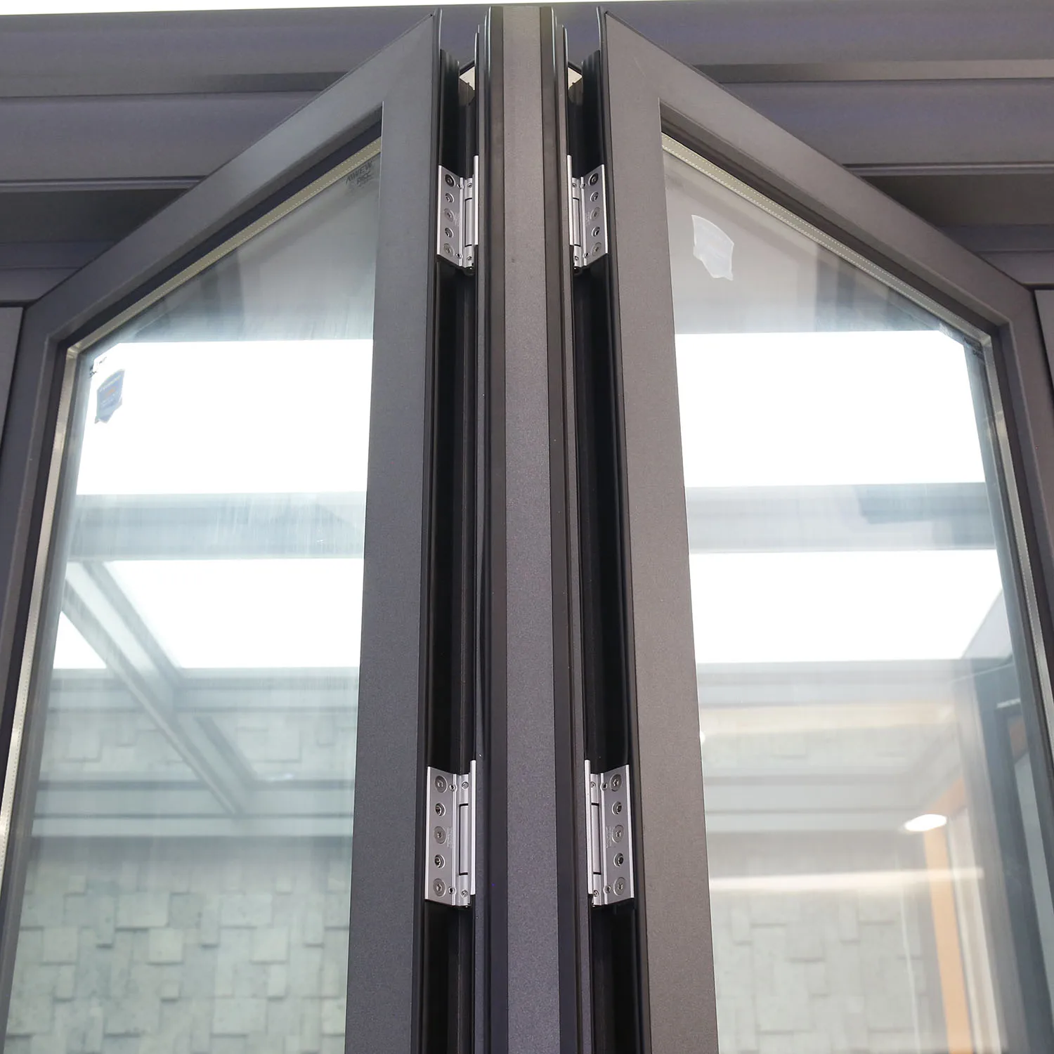 Accordion Door for Kitchen Exterior Patio Bifold Doors Thermal Break Aluminum Folding Doors for Veranda Custom