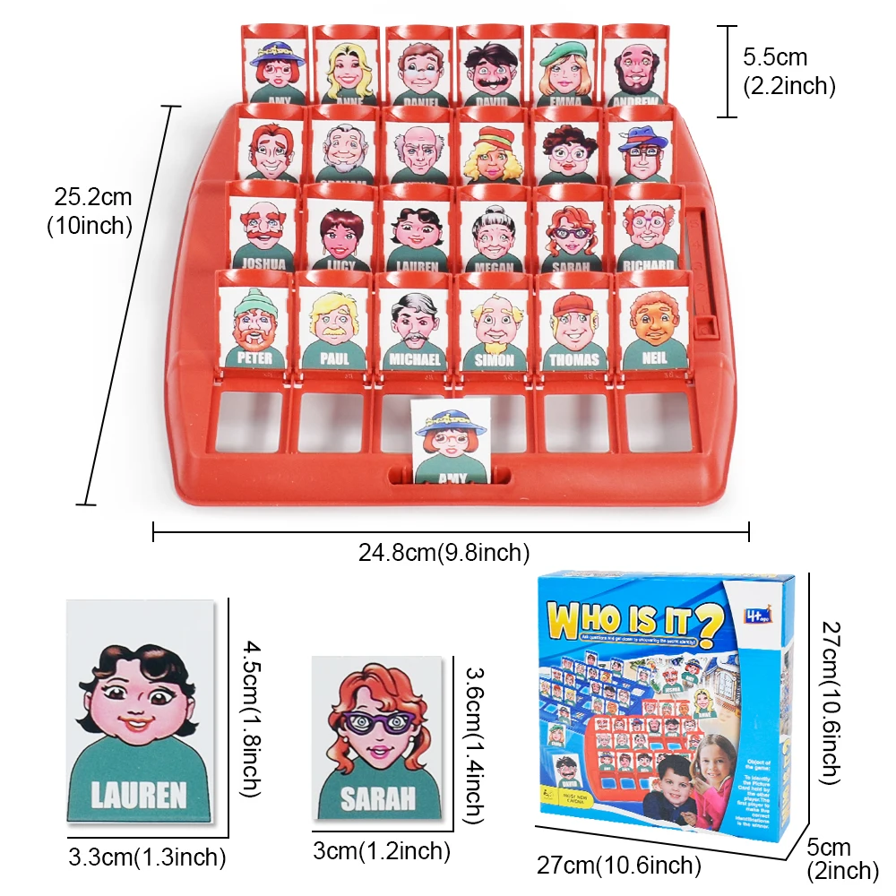 Children's Table Games Guess Who I Am Card Board Game Exercise Logic Training Game Parent-Child Interaction Family Party Toy 6