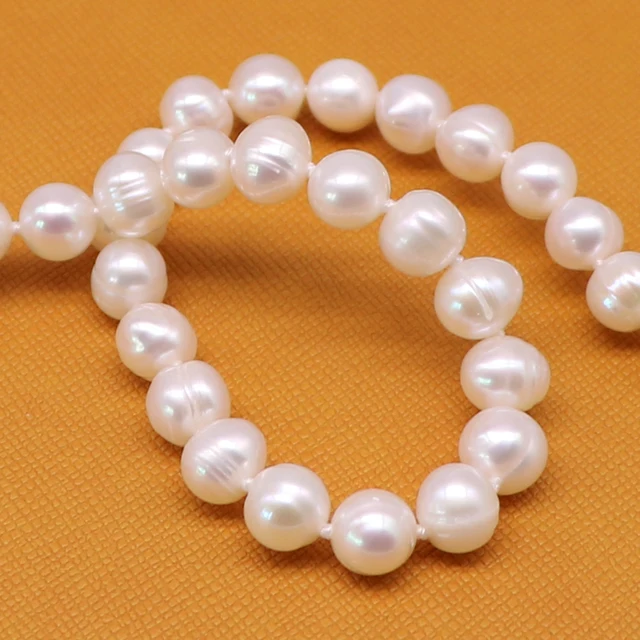 Hooz-白い淡水真珠のネックレス,6〜7mm,女性用,天然宝石用 - AliExpress