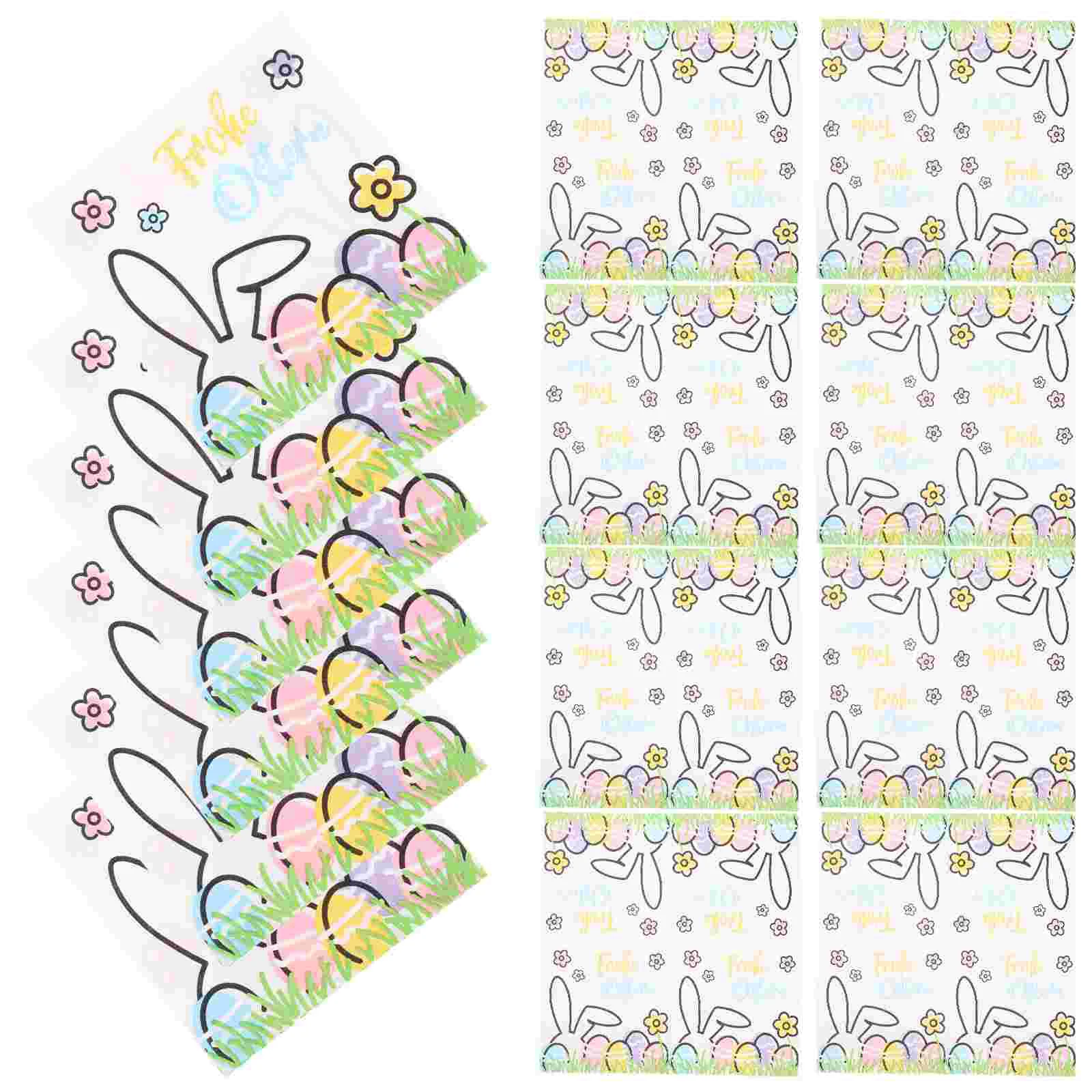 

100 Sheets Festive Easter Napkin Tissue Cute Easter Party Beverage Napkins Dinner Table Decors