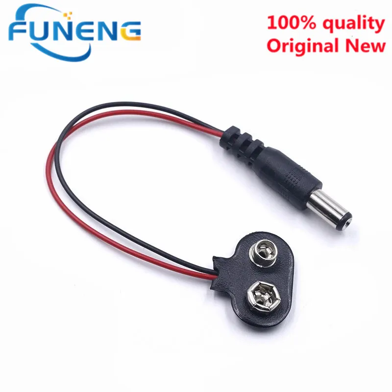 5 Pz 90 Dc 9V Pulsante Batteria Spina Di Alimentazione Per Arduino Mega 2560 1280 Uno R3 132 9V Fibbia Della Batteria