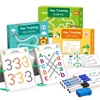 136Page Children Montessori Drawing Toy Pen Control Training Color Shape Math Match Game Set Toddler Learning Educational Toy 4