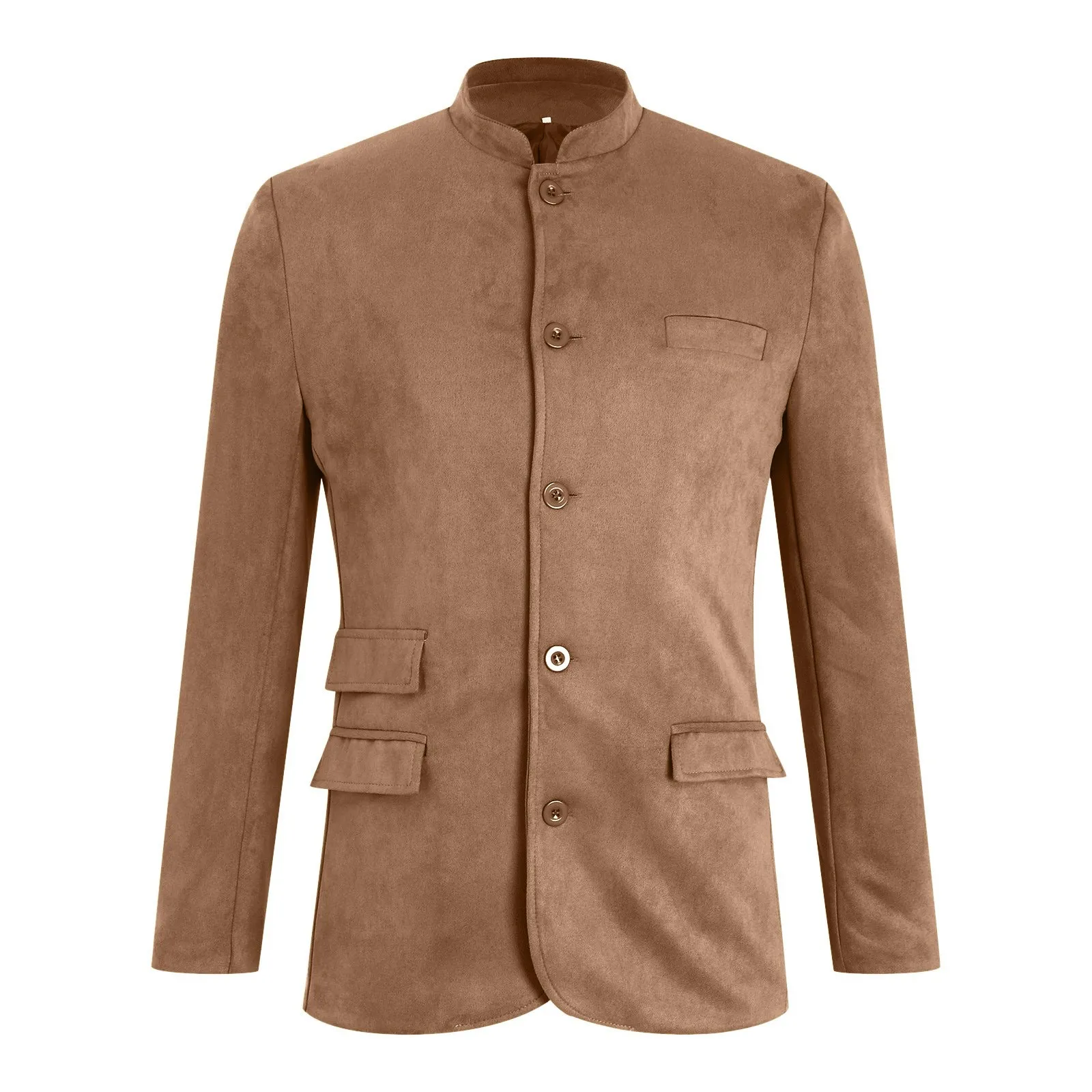 Veste de costume en Faux daim pour hommes