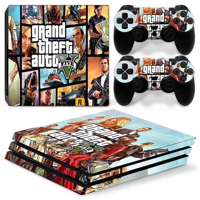 Gta5 Gioco Ps4 Pro Cover Adesiva Skin Per Console Ps4 Pro E 2 Controller Vinile Skin Ps4 Pro