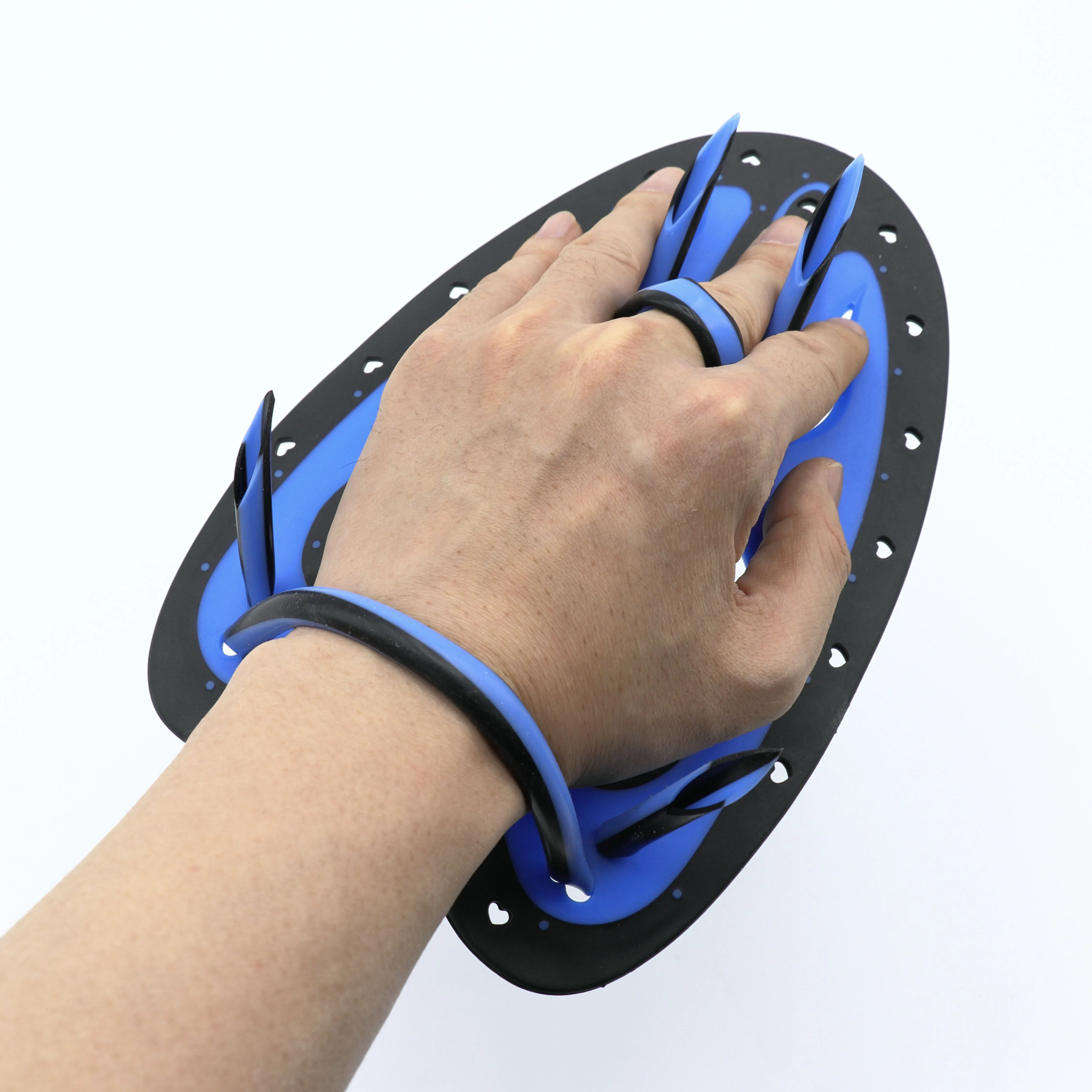 1Pair Swimming Paddles Power Hand Paddles Swim Training Tools Adjustable for Men Women Swim Hand Paddles 3