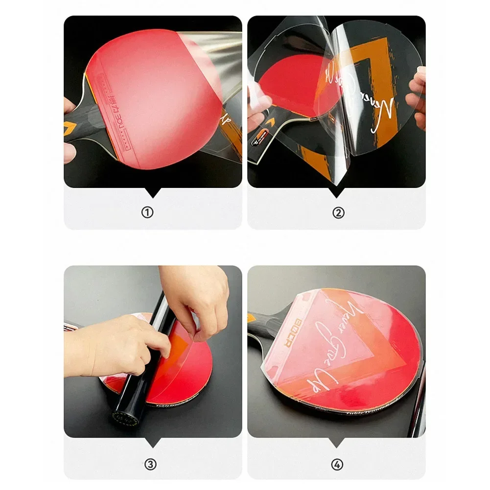 Self-Sticky Table Tennis Rubber Protective Adhesive Film Protection Racquet Protective Film Racket Adhesive Ruber 2Pc