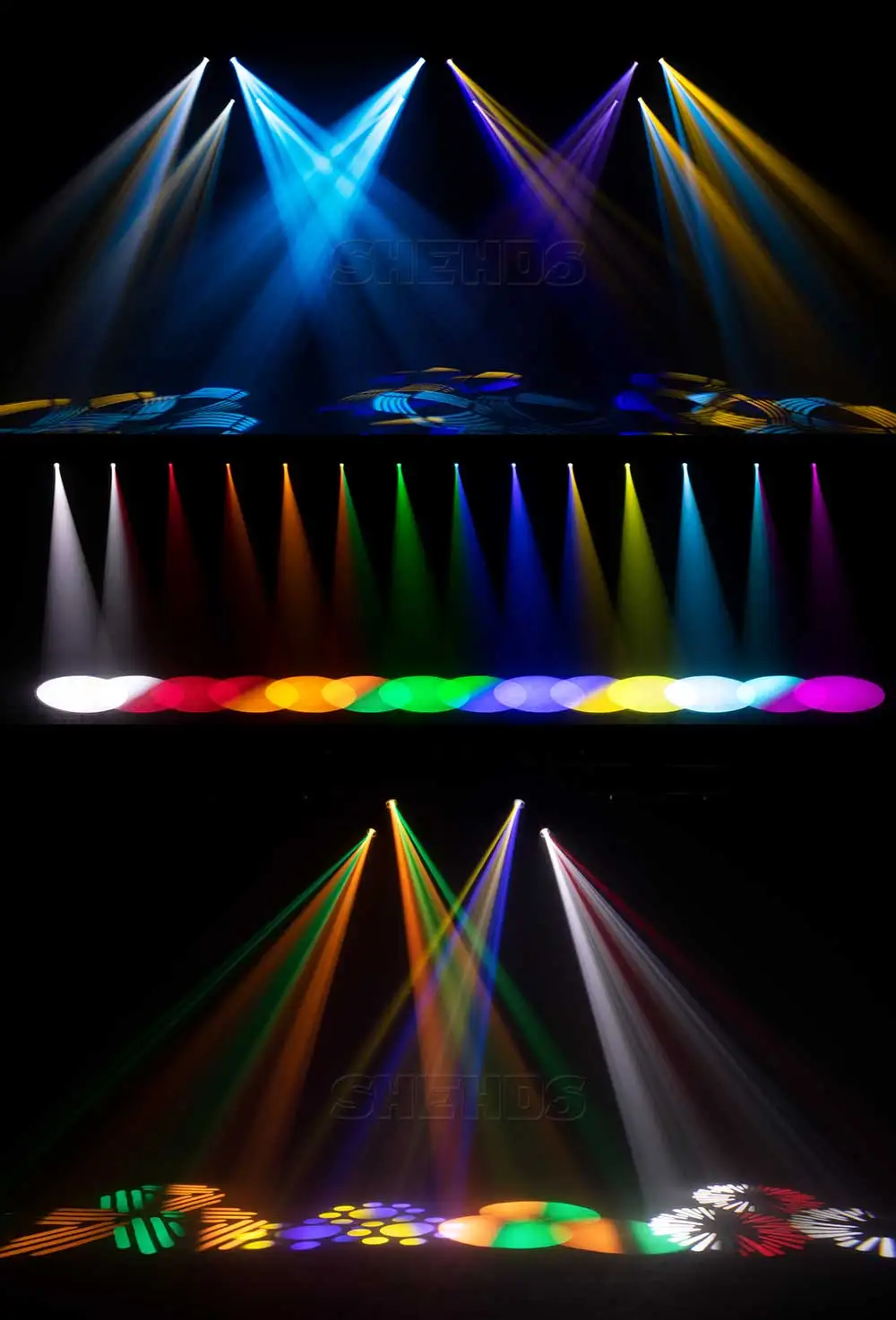 Efeito de Palco Iluminação para dj Shehds Ponto Iluminação Dmx512 Discoteca Festa Dança Piso Casamento Decoração Led 200w Home & Garden