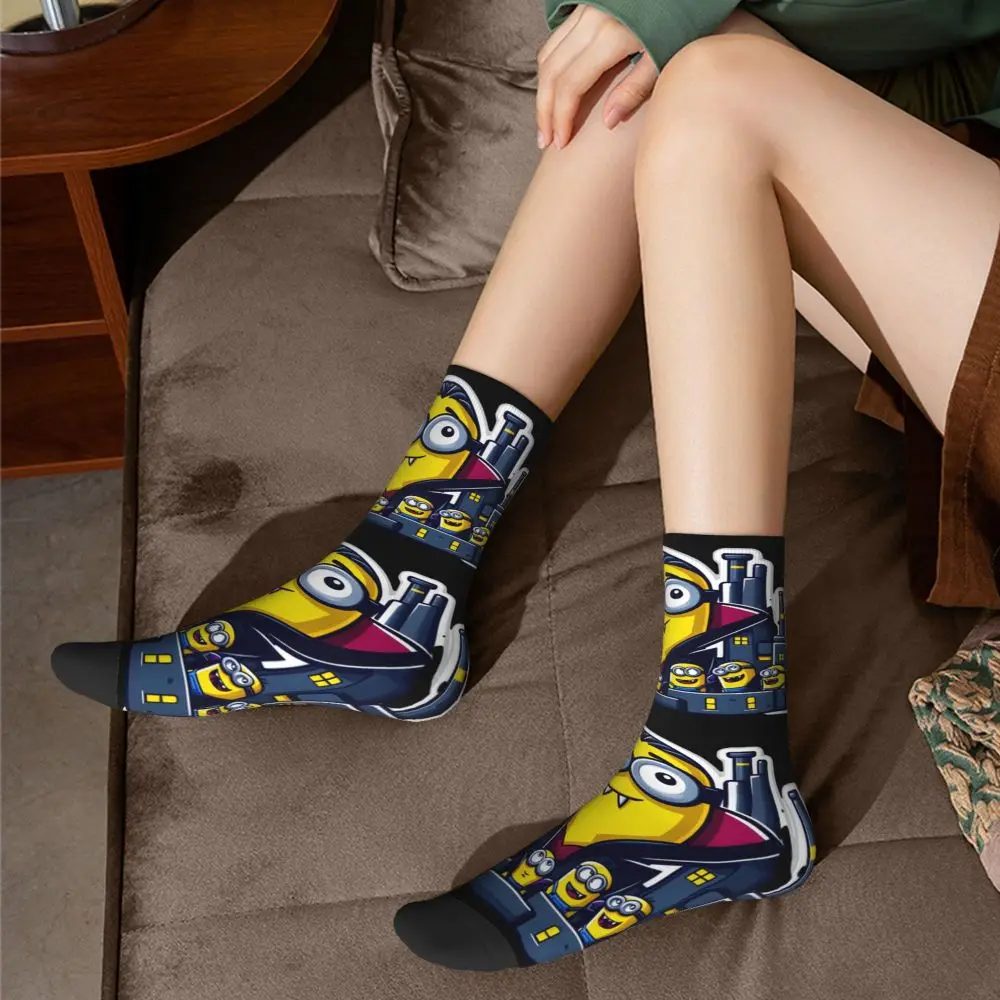 Custom Cool Print M- Minions Cartoon Socks for Women Men Stretchy Summer Autumn Winter M- Minions Bananas Crew Socks 80 S7ce41b7149974ecfb52b8c265689de08Q