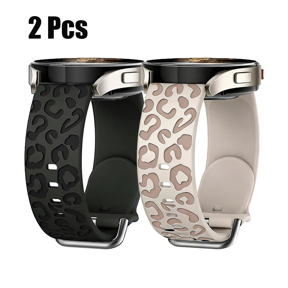 Leopard Engraved Silicone Wristband Bracelet