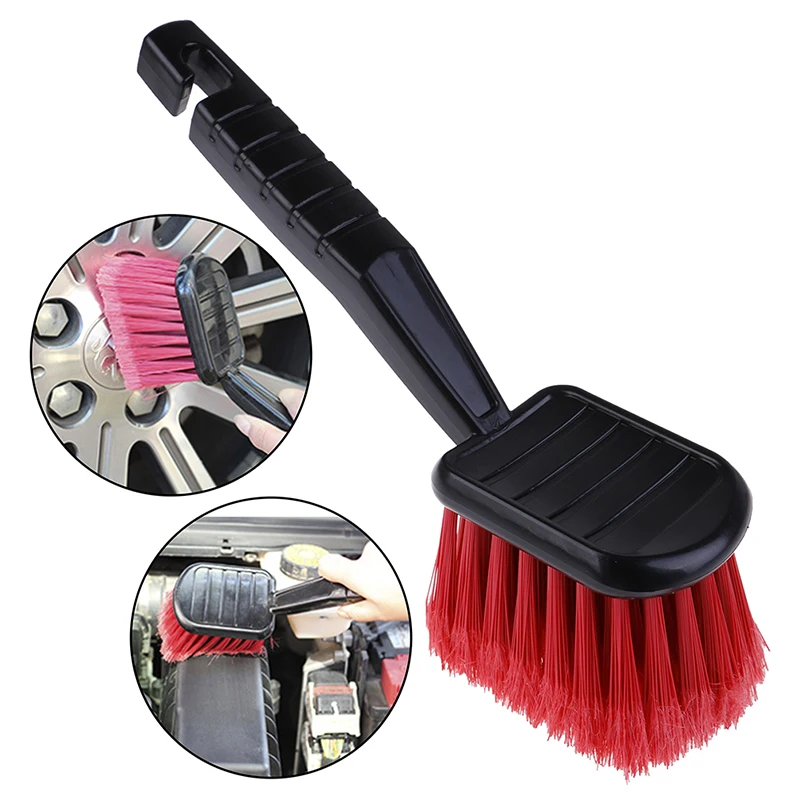 1PC Car Wheel Brush Tire Cleaner with Handle Washing Tools for Auto Detailing Motorcycle Cleaning