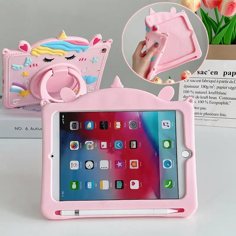 Unicorn para Ipad Air Crianças Funda 3d 5ª Geração Air Air 9.7 6th Air 10.5 2023 Case