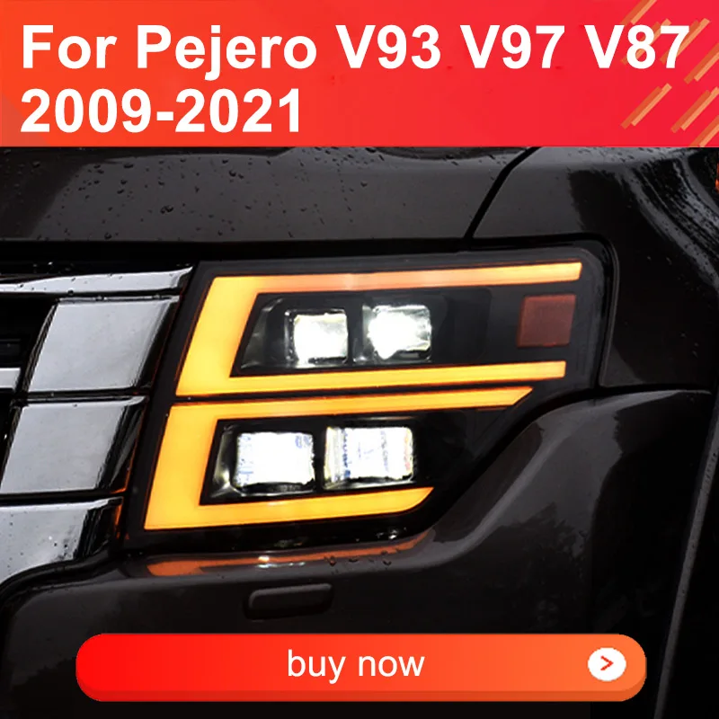 

Car Lights For Pajero V93 V97 V87 2009-2021 LED Headlight Assembly Plug and Play with DRL Projectors Dynamic Turning Headlights