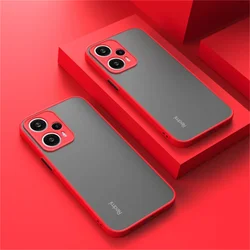 Matte Armor Shockproof Bumper Phone Case for Redmi Note 12 Pro 4G (Red)