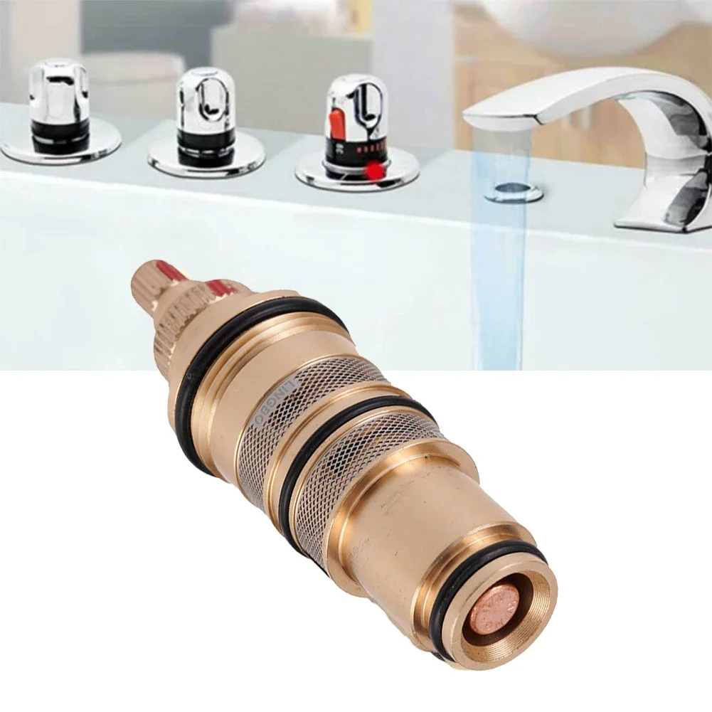 Brass Replacement Thermostatic Cartridge Shower Mixer Valve Bar Repair Kit Temp Range 20-48 Degrees C