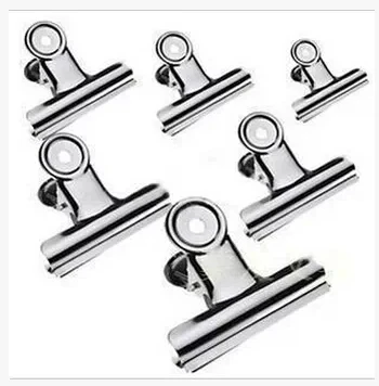 5-100pcs Stainless Steel Multi-functional Metal Clamp Paper Clips Strong Binder School Office Household Stationery Supplies 22mm