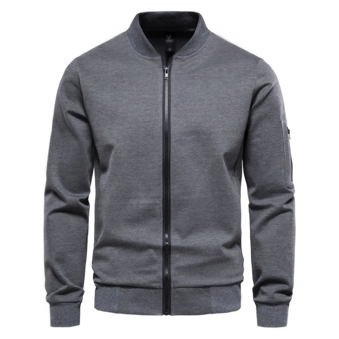 

New Autumn Mens Stand Collar Jacket Fashion Slim Fit Baseball Outerwear Men Solid Casual Zipper Autumn Jackets Coat Man Clothing