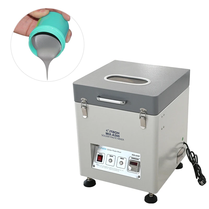 ITECH SMT Production Mixing Equipment MIX-A500 Automatic Soldering Solder Paste Mixer Stir evenly 220V For Solder Paste Stirring