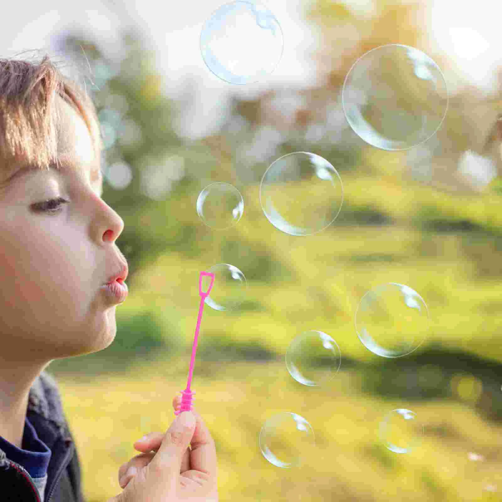 

24 Pcs Children’s Toys outside Mini Wand Bubbles for Outdoor Plastic