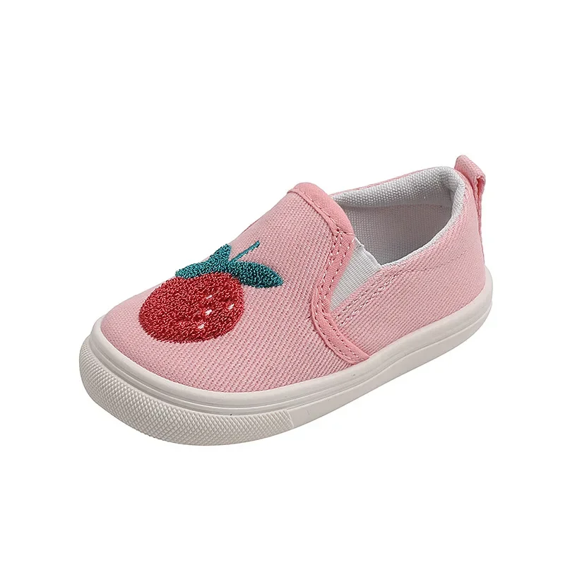 Children Shoes Spring Summer Kids Shoes Toddler Sneakers Animal Patterns Unisex Boys Girls Casual Slip-on Shoes Strawberry Bear 5