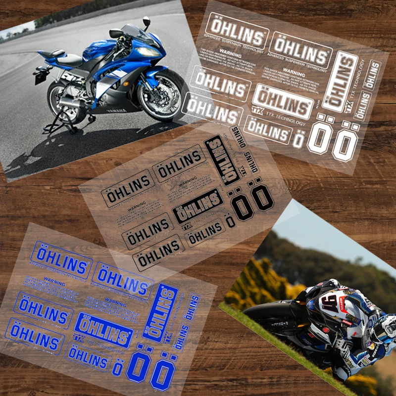 Motorcycle Shock Absorber Sunscreen Transparent Decorative Decal Shock Absorber Waterproof for Ohlins Sticker Logo for oppo a1 5g waterproof texture tpu phone case transparent