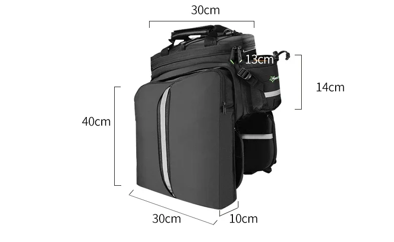 Description Picture 3 of itemROCKBROS Bike Bag 2 In 1 Travel Photography Sports Fitness Shoulder Bag PU Bicycle Trunk Rear Seat Storage Box Cycling Equipment