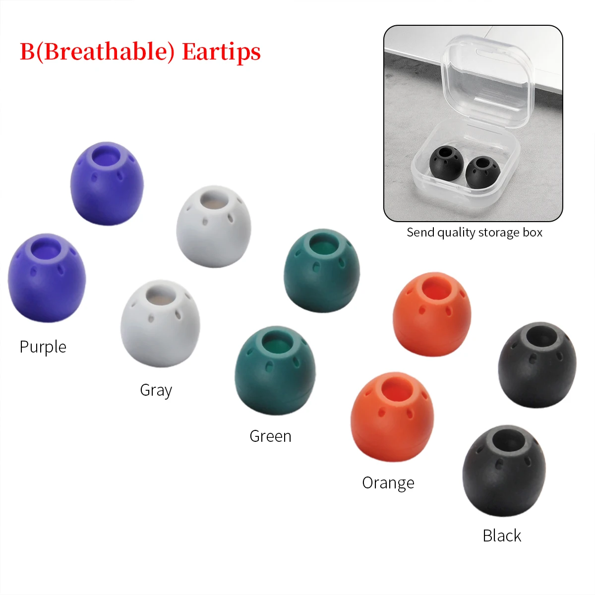 2Pcs Silicone Ear Tips for Freelace Eartips for Audio-Technica ATH-CKS550XIS Breathable In-ear Headphones Tips 4.5-5.5mm