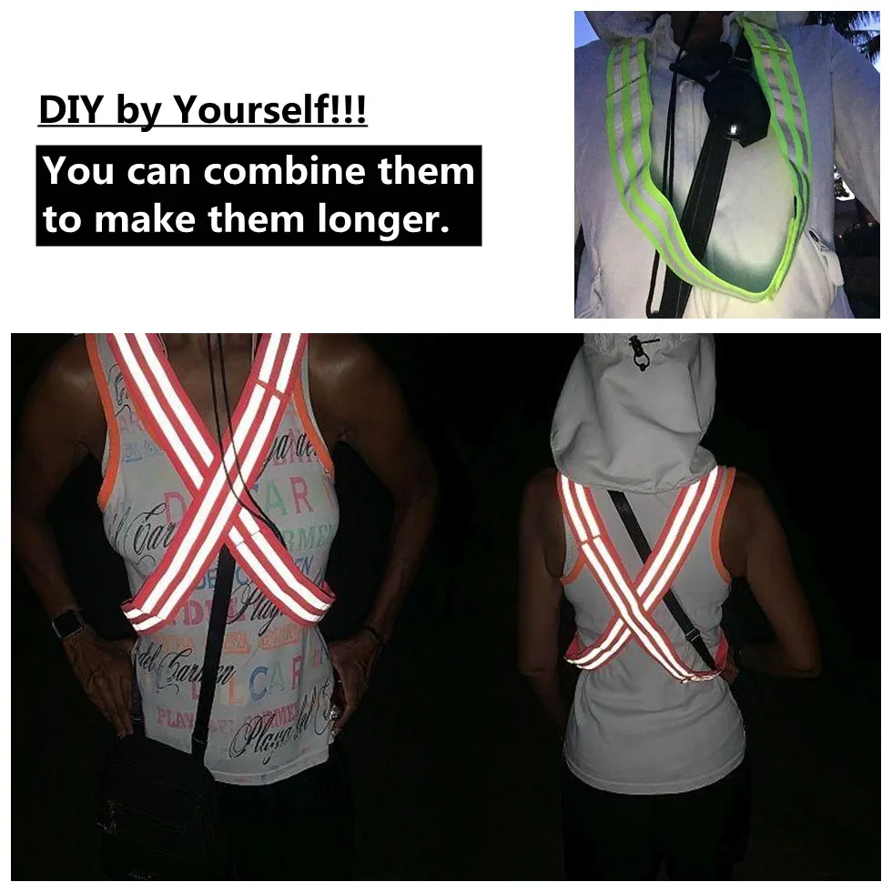 Reflective Bands Elastic Armband Wristband Ankle Leg Straps Kids Safety Reflector Tape Straps for Night Jogging Biking Running reflective tape bands bike reflective tape reflective tape