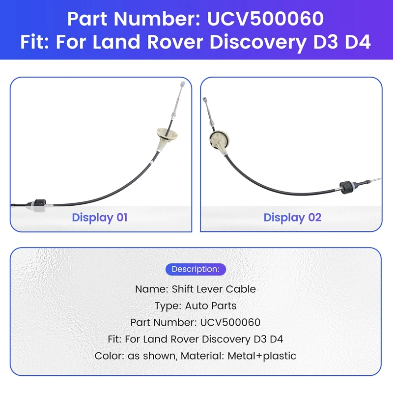 New High Quality Car Brake System Transmission Shift Lever Cable UCV500060 For Land Rover Discovery D3 D4