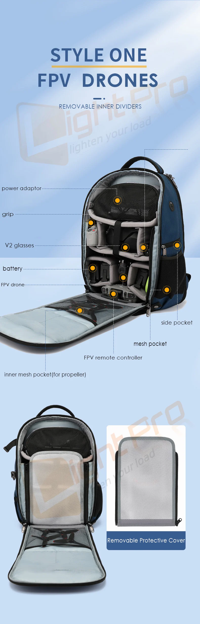 2022 New Stylish Camera Photography Backpack Waterproof DSLR Shoulders Bag Drones Nylon Case fit 16'' Laptop Tripod Travel Bag