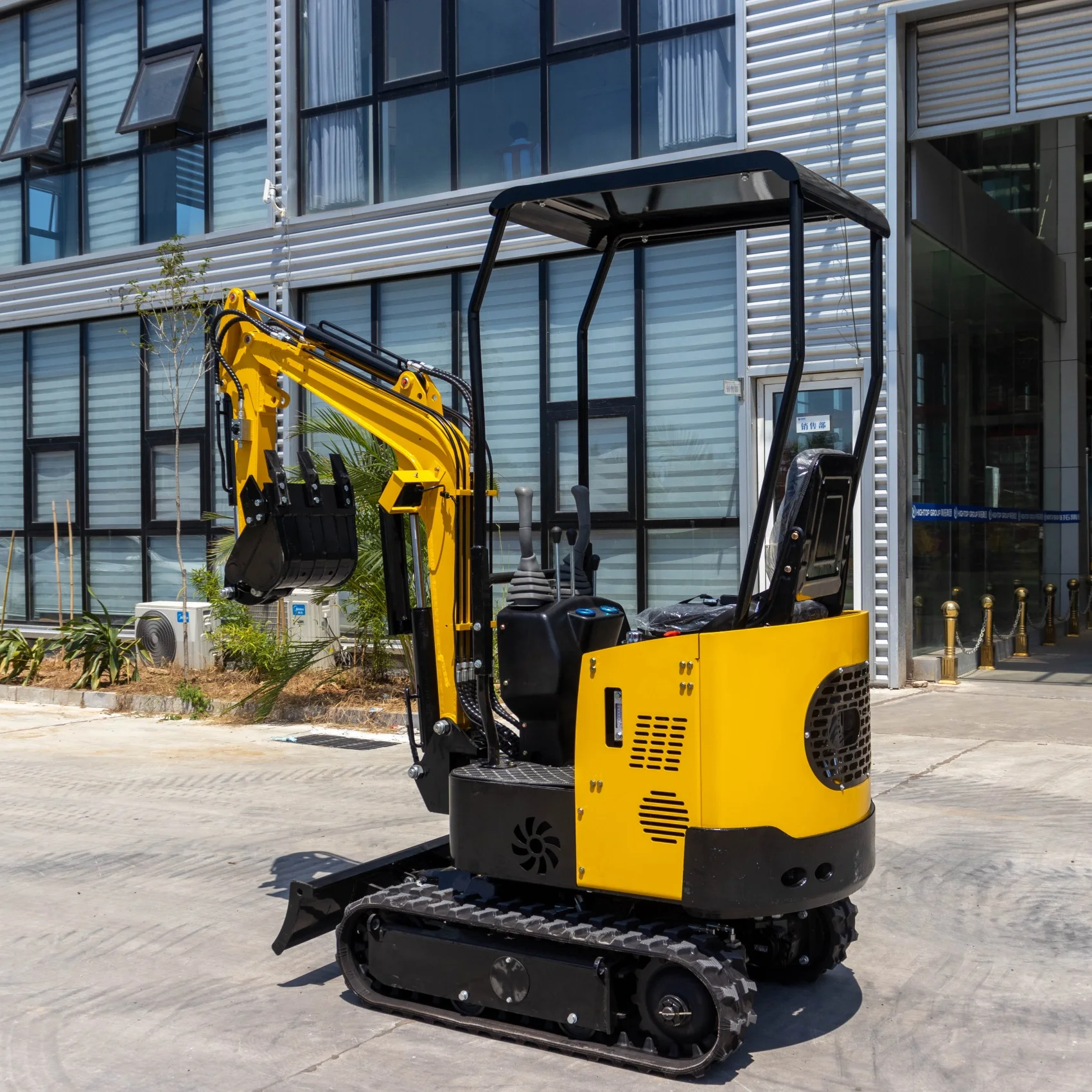 Mini excavadora sobre orugas de fábrica China, excavadora de 1 tonelada, Boom Swing con CE EPA