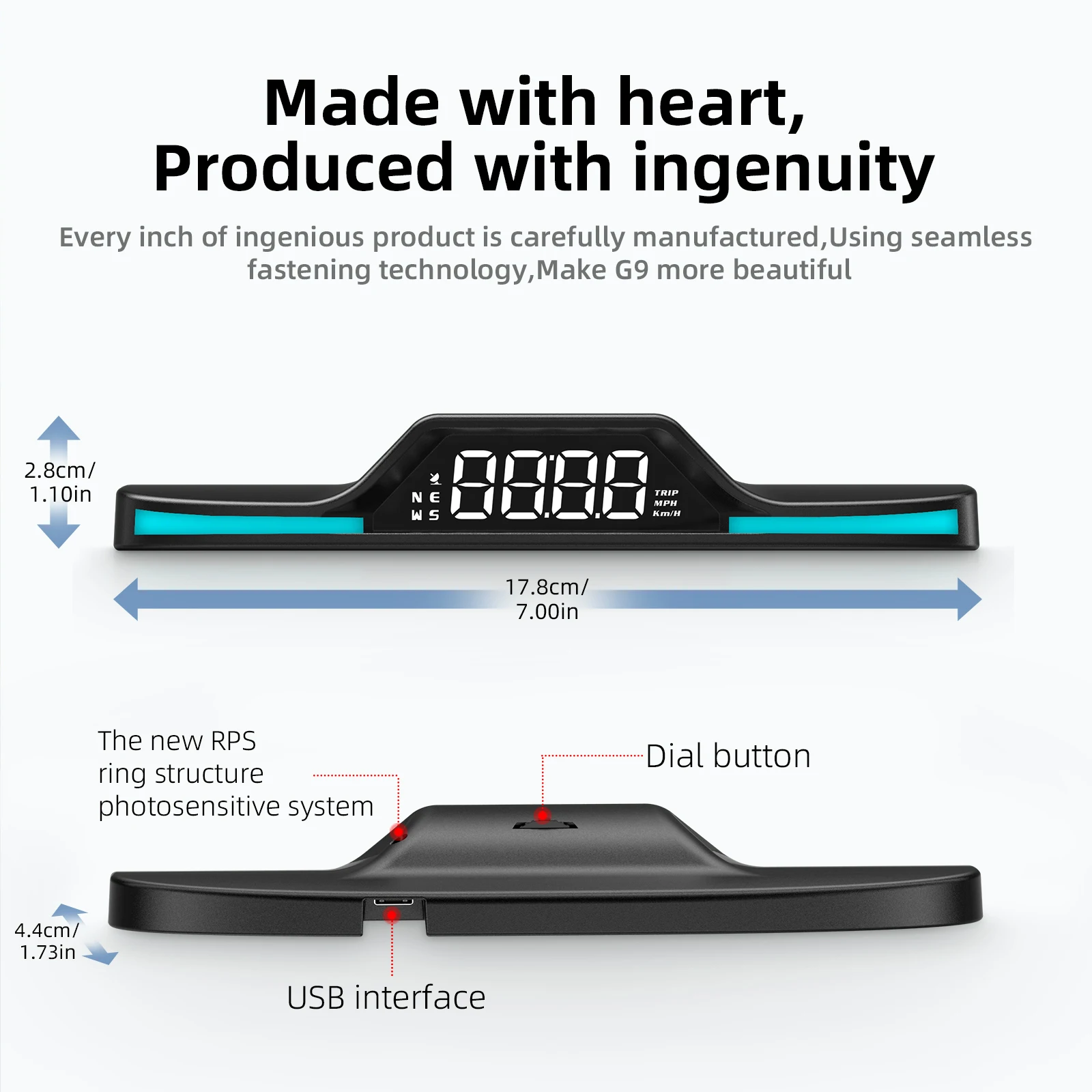 G15 HUD ڵ  ÷ GPS ӵ ӵ KMH MPH ð  ȣ  Ÿ  ü ǰ