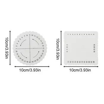 Round Square Bracelet Knitting Braiding Disk Kumihimo Beading Cord Disc Disk Tray Braided Rope Weaving DIY Craft Tools2Pcs 6
